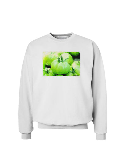 Watercolor Green Tomatoes Sweatshirt-Sweatshirts-TooLoud-White-Small-Davson Sales