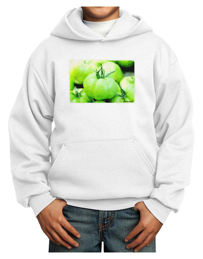 Watercolor Green Tomatoes Youth Hoodie Pullover Sweatshirt-Youth Hoodie-TooLoud-White-XS-Davson Sales