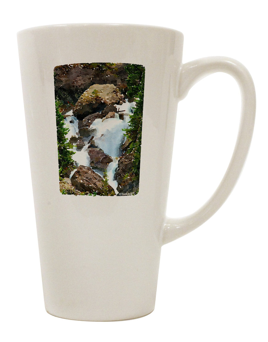 Watercolor-inspired Conical Latte Coffee Mug - Perfect for Savoring Every Sip - TooLoud-Conical Latte Mug-TooLoud-White-Davson Sales