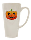 Watercolor Jack-O-Lantern Conical Latte Coffee Mug - Expertly Crafted Drinkware TooLoud-Conical Latte Mug-TooLoud-White-Davson Sales