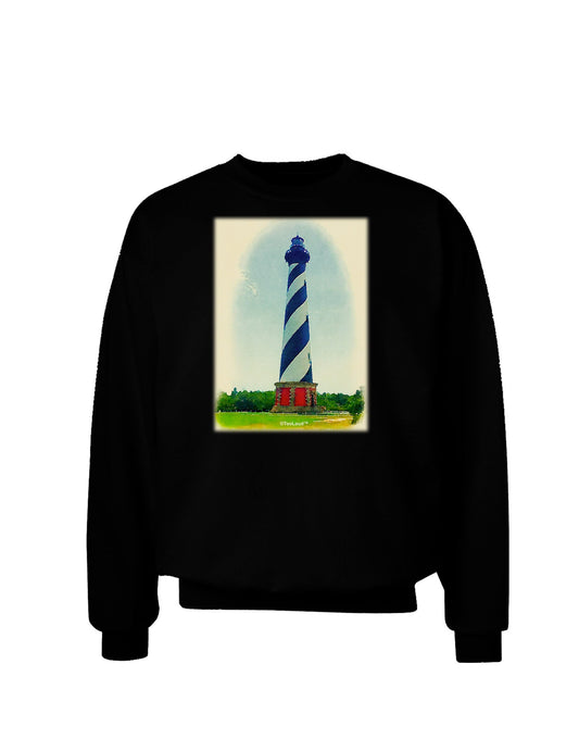 Watercolor Lighthouse 1 Adult Dark Sweatshirt-Sweatshirts-TooLoud-Black-Small-Davson Sales