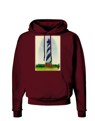 Watercolor Lighthouse 1 Dark Hoodie Sweatshirt-Hoodie-TooLoud-Maroon-Small-Davson Sales