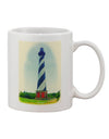 Watercolor Lighthouse 1 - Exquisite 11 oz Coffee Mug TooLoud-11 OZ Coffee Mug-TooLoud-White-Davson Sales