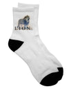 Watercolor Lion Adult Short Socks - Enhance Your Style with Elegance - TooLoud-Socks-TooLoud-White-Ladies-4-6-Davson Sales