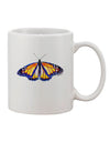 Watercolor Monarch Butterfly Printed 11 oz Coffee Mug - Expertly Crafted Drinkware-11 OZ Coffee Mug-TooLoud-White-Davson Sales