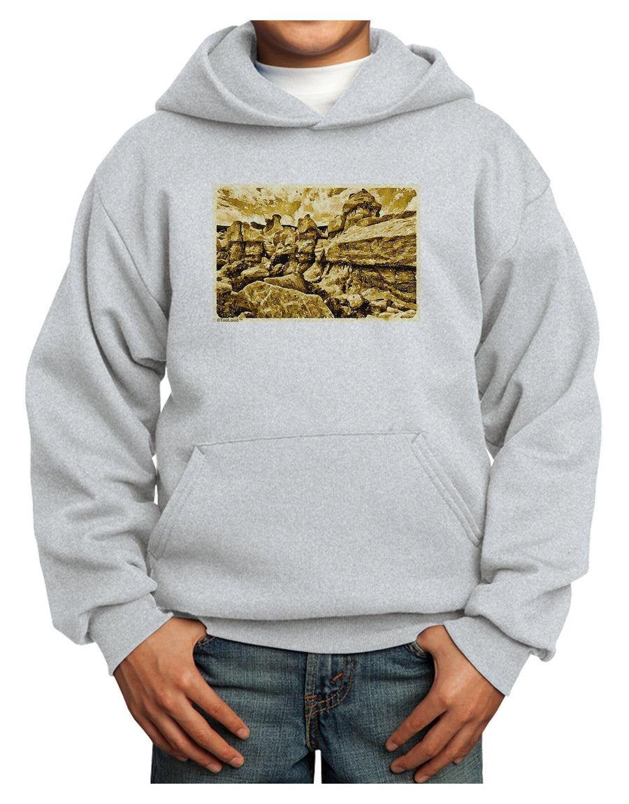 Watercolor Mountains Colorado Youth Hoodie Pullover Sweatshirt-Youth Hoodie-TooLoud-White-XS-Davson Sales