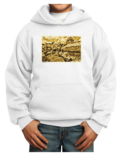 Watercolor Mountains Colorado Youth Hoodie Pullover Sweatshirt-Youth Hoodie-TooLoud-White-XS-Davson Sales