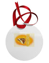 Watercolor Owl Moth Circular Metal Ornament-Ornament-TooLoud-White-Davson Sales