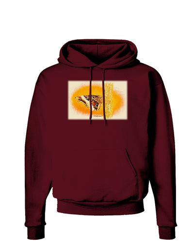 Watercolor Owl Moth Dark Hoodie Sweatshirt-Hoodie-TooLoud-Maroon-Small-Davson Sales