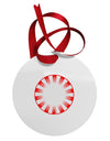 Watercolor Peppermint Circular Metal Ornament-Ornament-TooLoud-White-Davson Sales