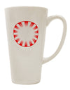 Watercolor Peppermint Conical Latte Coffee Mug - Expertly Crafted Drinkware TooLoud-Conical Latte Mug-TooLoud-White-Davson Sales