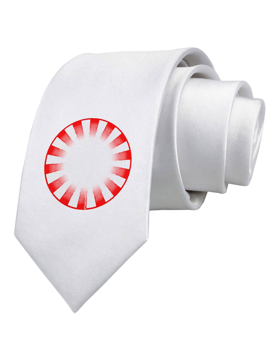 Watercolor Peppermint Printed White Necktie