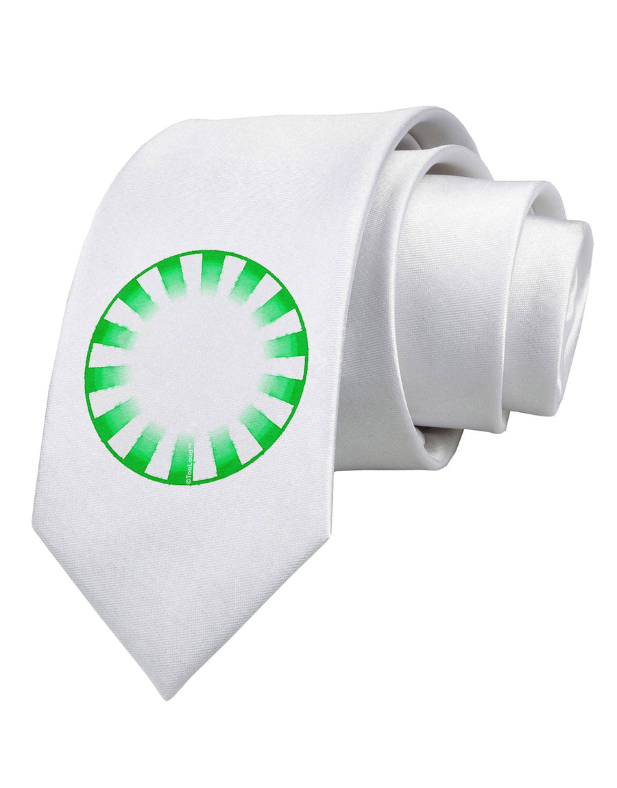 Watercolor Spearmint Printed White Necktie