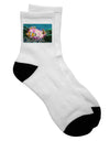 Watercolor Text Adult Short Socks featuring Clownfish - TooLoud-Socks-TooLoud-White-Ladies-4-6-Davson Sales