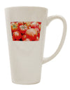 Watercolor Tomato Conical Latte Coffee Mug - Expertly Crafted Drinkware-Conical Latte Mug-TooLoud-White-Davson Sales