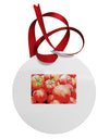 Watercolor Tomatoes Circular Metal Ornament-Ornament-TooLoud-White-Davson Sales