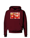 Watercolor Tomatoes Dark Hoodie Sweatshirt-Hoodie-TooLoud-Maroon-Small-Davson Sales