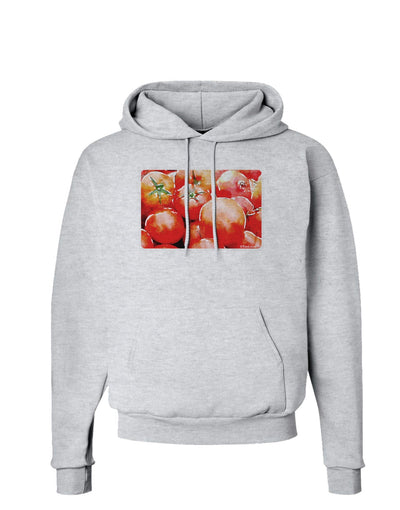 Watercolor Tomatoes Hoodie Sweatshirt-Hoodie-TooLoud-AshGray-Small-Davson Sales