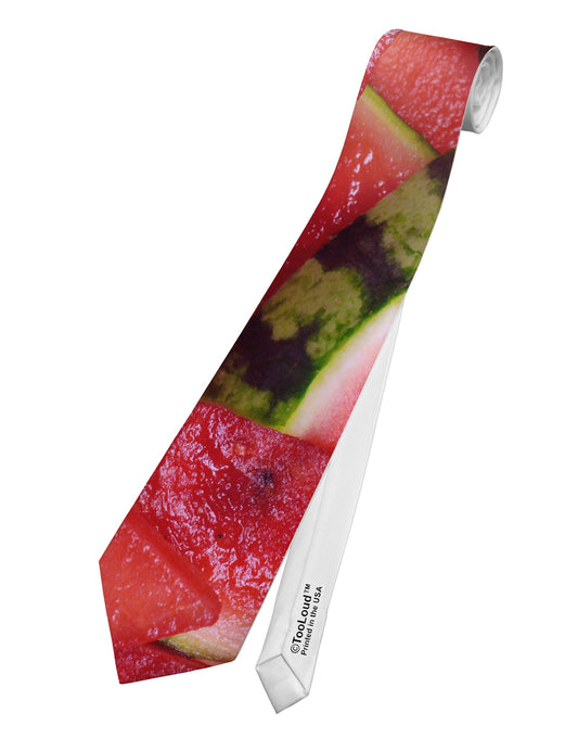 Watermelon Everywhere Printed White Necktie All Over Print