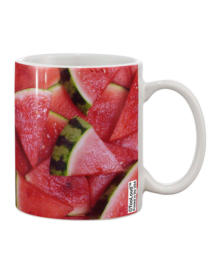 Watermelon Themed 11 oz Coffee Mug with All Over Print - Expertly Crafted Drinkware TooLoud-11 OZ Coffee Mug-TooLoud-White-Davson Sales