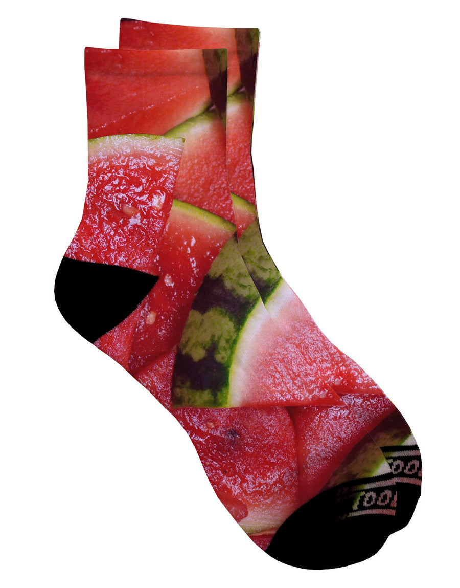 Watermelon Themed Adult Short Socks with All Over Print - TooLoud-Socks-TooLoud-White-Ladies-4-6-Davson Sales