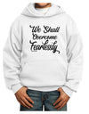 We shall Overcome Fearlessly Youth Hoodie Pullover Sweatshirt-Youth Hoodie-TooLoud-White-XS-Davson Sales
