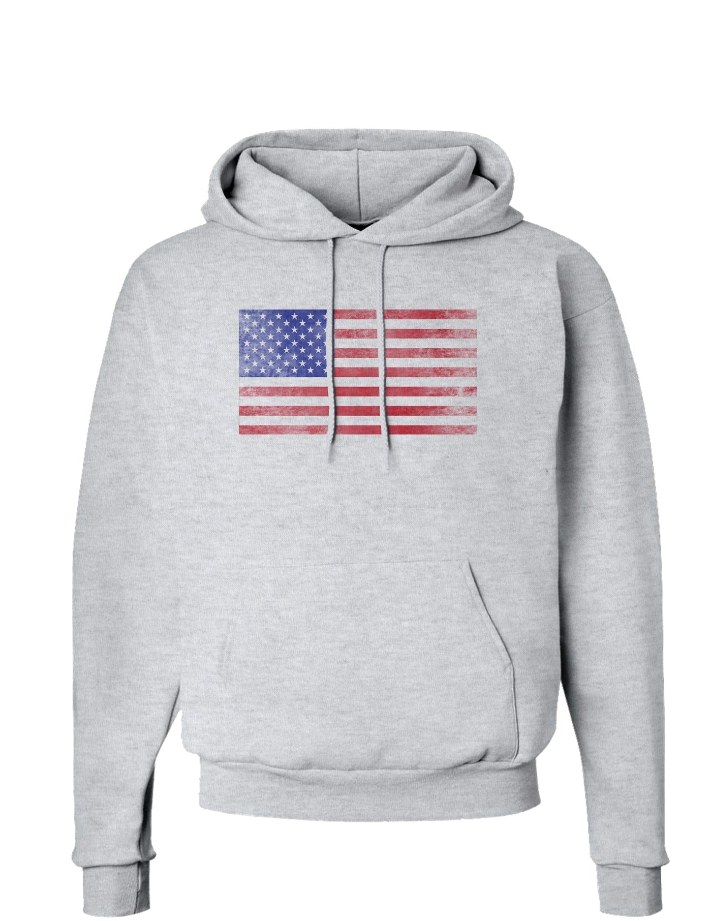 Weathered American Flag Hoodie Sweatshirt-Hoodie-TooLoud-AshGray-Small-Davson Sales