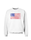 Weathered American Flag Sweatshirt-Sweatshirts-TooLoud-White-Small-Davson Sales