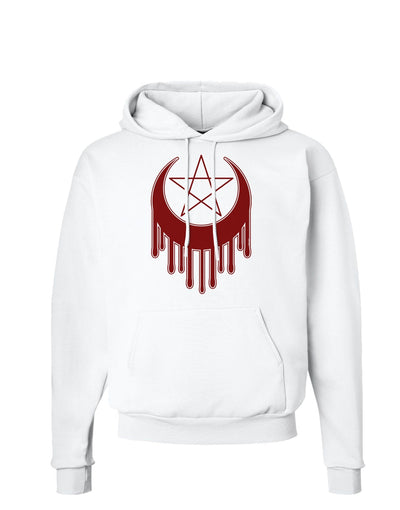 Weeping Crescent Blood Moon Star Hoodie Sweatshirt-Hoodie-TooLoud-White-Small-Davson Sales