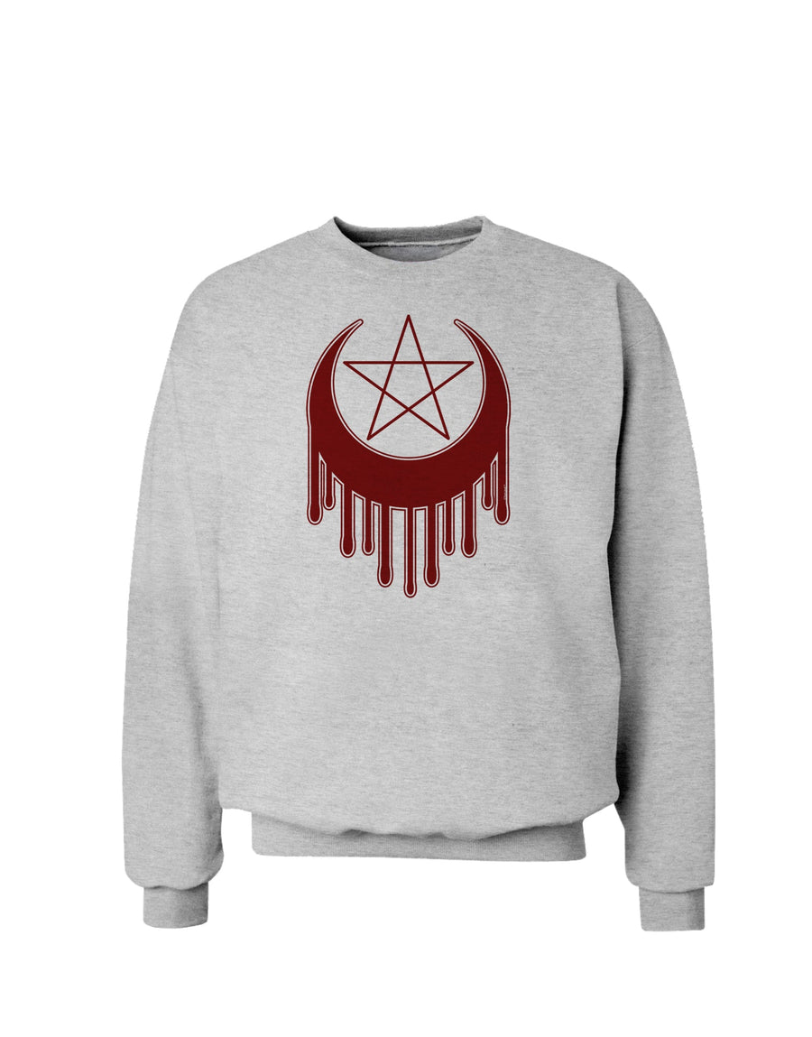 Weeping Crescent Blood Moon Star Sweatshirt-Sweatshirts-TooLoud-White-Small-Davson Sales