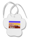 Welcome to Mars Paw Print Shaped Ornament-Ornament-TooLoud-White-Davson Sales