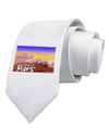 Welcome to Mars Printed White Necktie