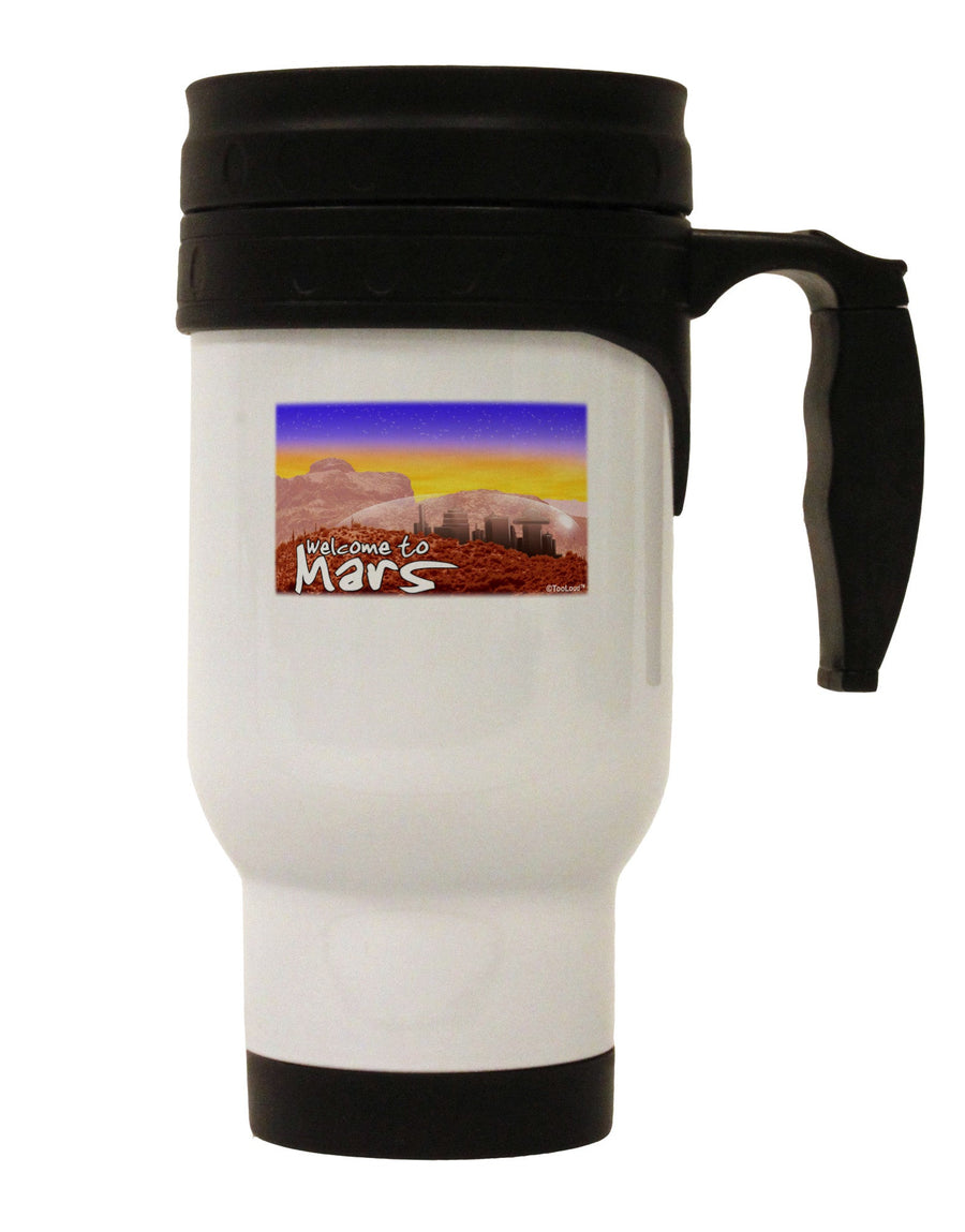 Welcome to Mars Stainless Steel 14oz Travel Mug-Travel Mugs-TooLoud-White-Davson Sales