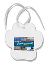 Welcome to Palm Springs Collage Paw Print Shaped Ornament-Ornament-TooLoud-White-Davson Sales