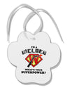 Welder - Superpower Paw Print Shaped Ornament-Ornament-TooLoud-White-Davson Sales