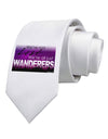 We're All Just Wanderers Printed White Necktie