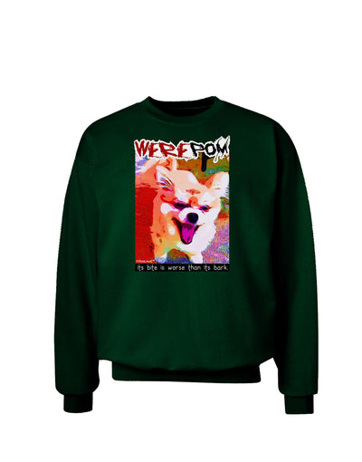 WerePom - Werewolf Pomeranian Adult Dark Sweatshirt by TooLoud-Sweatshirts-TooLoud-Deep-Forest-Green-Small-Davson Sales