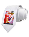 WerePom - Werewolf Pomeranian Printed White Necktie by TooLoud