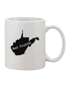 West Virginia State Printed 11 oz Coffee Mug - Expertly Crafted Drinkware TooLoud-11 OZ Coffee Mug-TooLoud-White-Davson Sales