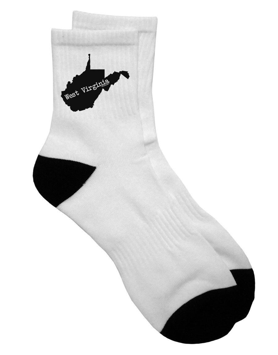 West Virginia - United States Shape Adult Short Socks - TooLoud-Socks-TooLoud-White-Ladies-4-6-Davson Sales