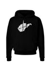 West Virginia - United States Shape Dark Hoodie Sweatshirt-Hoodie-TooLoud-Black-Small-Davson Sales