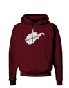 West Virginia - United States Shape Dark Hoodie Sweatshirt-Hoodie-TooLoud-Maroon-Small-Davson Sales