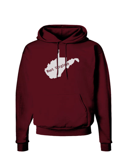 West Virginia - United States Shape Dark Hoodie Sweatshirt-Hoodie-TooLoud-Maroon-Small-Davson Sales