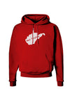 West Virginia - United States Shape Dark Hoodie Sweatshirt-Hoodie-TooLoud-Red-Small-Davson Sales