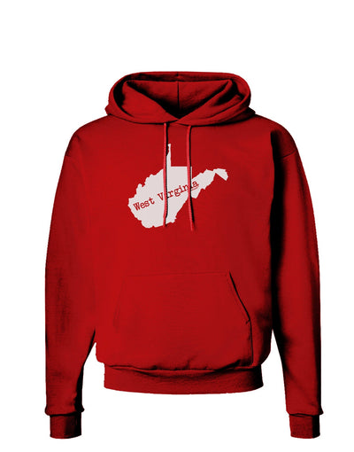 West Virginia - United States Shape Dark Hoodie Sweatshirt-Hoodie-TooLoud-Red-Small-Davson Sales