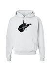 West Virginia - United States Shape Hoodie Sweatshirt-Hoodie-TooLoud-White-Small-Davson Sales