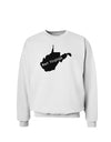 West Virginia - United States Shape Sweatshirt-Sweatshirts-TooLoud-White-Small-Davson Sales