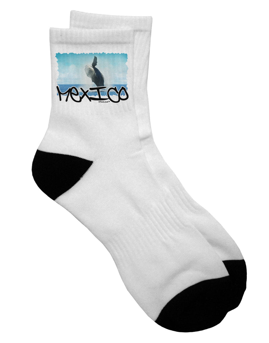 Whale Watching Cut-out Adult Short Socks in Mexico - Enhance Your Wardrobe with Style and Comfort - TooLoud-Socks-TooLoud-White-Ladies-4-6-Davson Sales