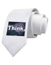 What We Think Buddha Printed White Necktie