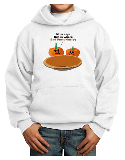 Where Bad Pumpkins Go Youth Hoodie Pullover Sweatshirt-Youth Hoodie-TooLoud-White-XS-Davson Sales